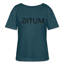 Lade das Bild in den Galerie-Viewer, T-Shirt MUTIG. - Spiegelschrift - Dunkles Petrol
