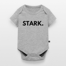 Lade das Bild in den Galerie-Viewer, Baby Bio-Kurzarm-Body STARK. - Grau meliert
