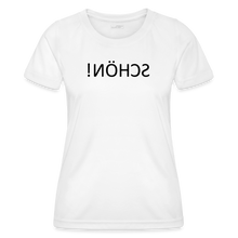 Lade das Bild in den Galerie-Viewer, Frauen Funktions-T-Shirt SCHÖN! Spiegelschrift - Weiß
