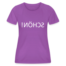Lade das Bild in den Galerie-Viewer, Funktions-T-Shirt SCHÖN Spiegelschrift II - Violett
