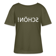 Lade das Bild in den Galerie-Viewer, T-Shirt SCHÖN Spiegelschrift II - Khaki
