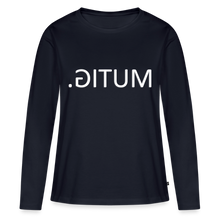 Lade das Bild in den Galerie-Viewer, Langarmshirt MUTIG Spiegelschrift II - Navy
