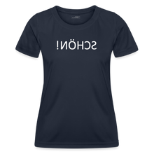 Lade das Bild in den Galerie-Viewer, Funktions-T-Shirt SCHÖN Spiegelschrift II - Navy
