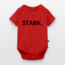 Lade das Bild in den Galerie-Viewer, Baby Bio-Kurzarm-Body STARK. - Rot
