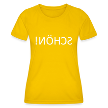 Lade das Bild in den Galerie-Viewer, Funktions-T-Shirt SCHÖN Spiegelschrift II - Eigelb

