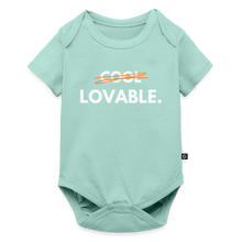 Lade das Bild in den Galerie-Viewer, Baby Bio-Kurzarm-Body LOVABLE. II - Mint 
