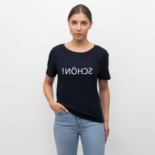 Lade das Bild in den Galerie-Viewer, T-Shirt SCHÖN Spiegelschrift II - Navy
