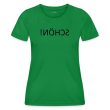 Lade das Bild in den Galerie-Viewer, Frauen Funktions-T-Shirt SCHÖN! Spiegelschrift - Kelly Green
