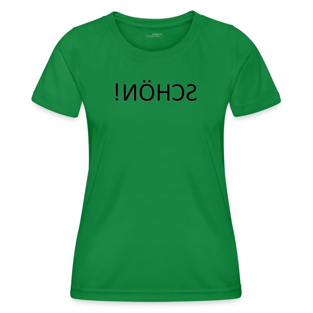 Frauen Funktions-T-Shirt SCHÖN! Spiegelschrift - Kelly Green