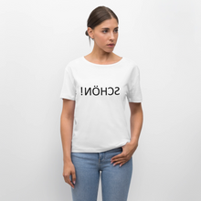 Lade das Bild in den Galerie-Viewer, T-Shirt SCHÖN Spiegelschrift - Weiß
