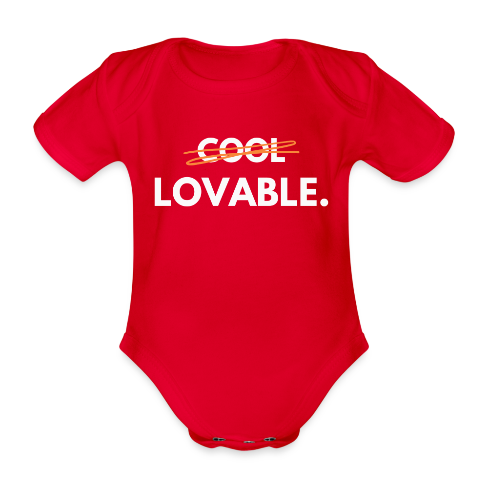 Baby Bio-Kurzarm-Body LOVABLE. II - Rot