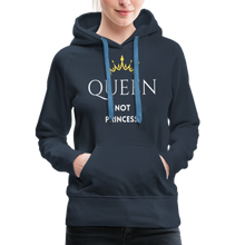 Lade das Bild in den Galerie-Viewer, Frauen Hoodie QUEEN not PRINCESS II - Navy
