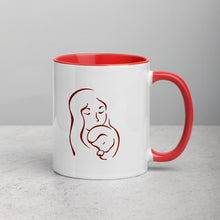 Lade das Bild in den Galerie-Viewer, Respekt bitte! - Tasse mit farbiger Innenseite für Rechtshänderinnen
